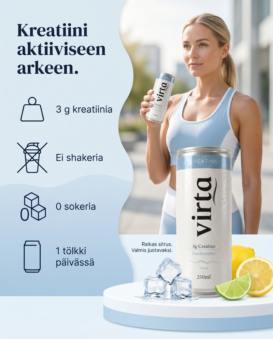 Kreatiini ja kollageeni aktiivisen elämäntavan täydentäjänä